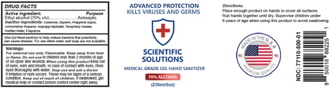 MEDICAL GRADE HAND SANITIZER packaging