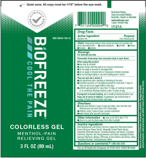 Biofreeze Colorless 포장