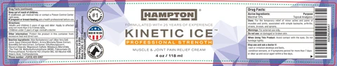 KINETIC ICE Muscle and Joint Pain Relief Cream 포장