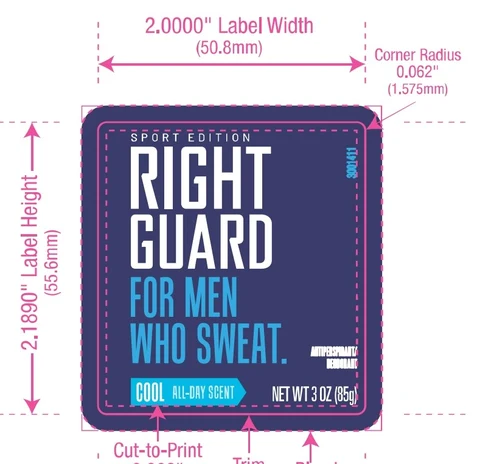Right Guard Sport Antiperspirant Deodorant Gel Cool packaging