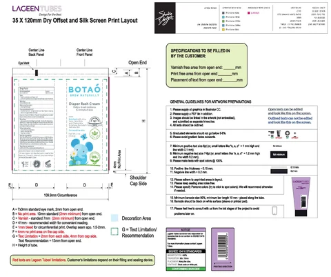 Botao Baby Diaper Rash Cream 포장