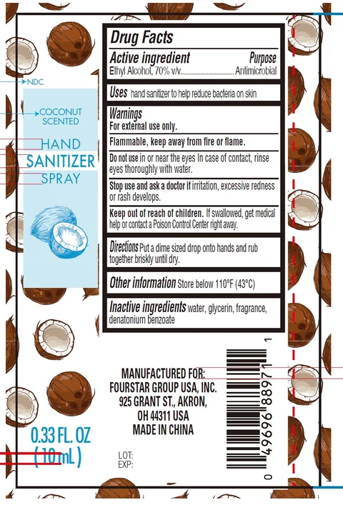COCONUT SCENTED HAND SANITIZER PEN packaging