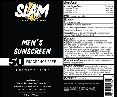 SPF 50 Chemical Fragrance free SLAM 포장