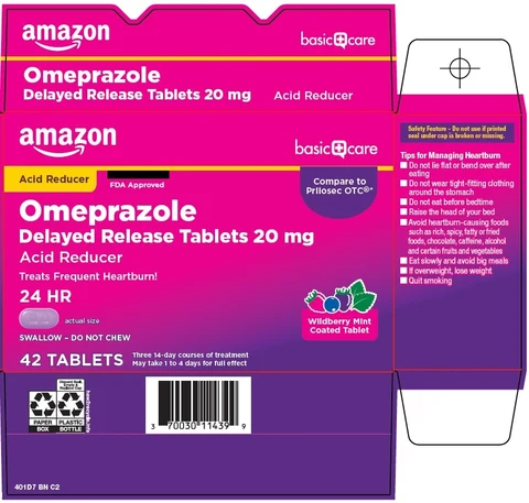 basic care omeprazole 포장