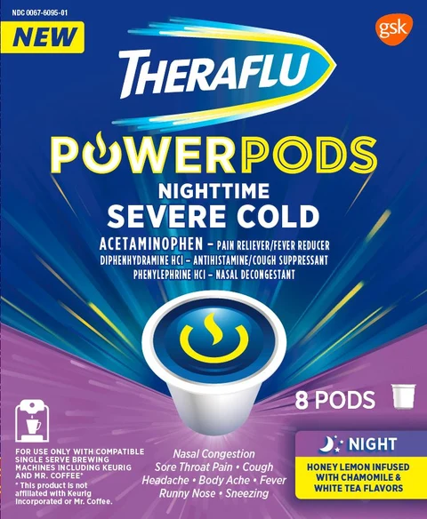 THERAFLU POWERPODS NIGHTTIME SEVERE COLD 포장