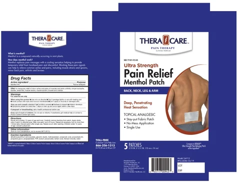 Thera Care Pain Relief Menthol Patchs packaging