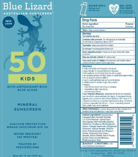 Blue Lizard Kids SPF 50 포장