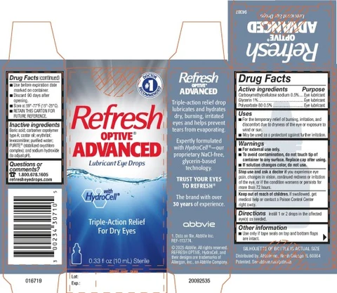 REFRESH OPTIVE Advanced 포장