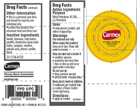 Carmex Classic Lip Balm Medicated Lip Protectant 포장