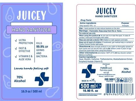 Juicey Hand Sanitizer 포장