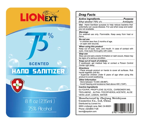 Lionext Hand Sanitizer packaging