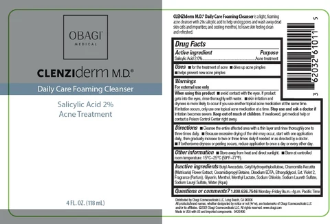 CLENZIDERM DAILY CARE FOAMING CLEANSERACNE TREATMENT packaging
