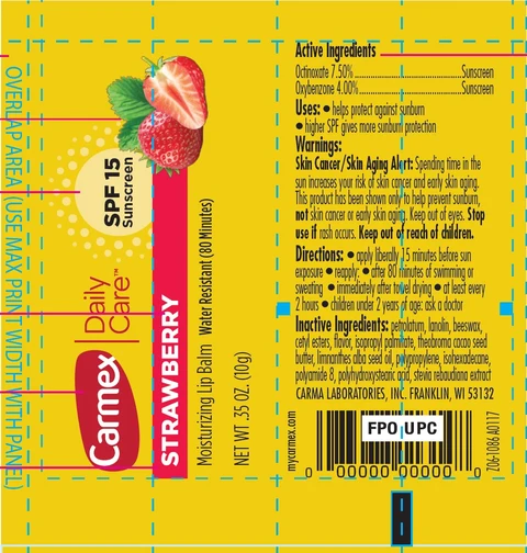 Carmex Daily Care Moisturizing Lip Balm Strawberry SPF 15 포장