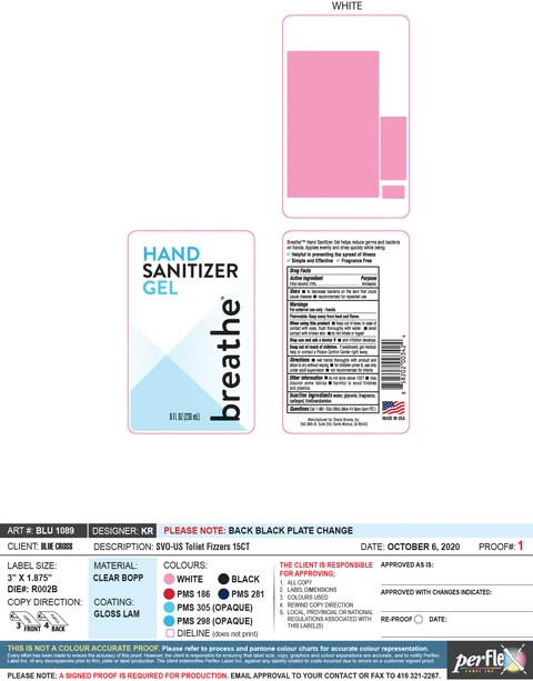 Breathe Hand Sanitizer Gel packaging