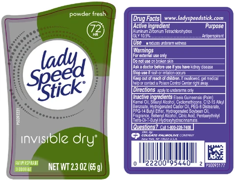 Speed StickPowder Fresh Invisible Dry packaging