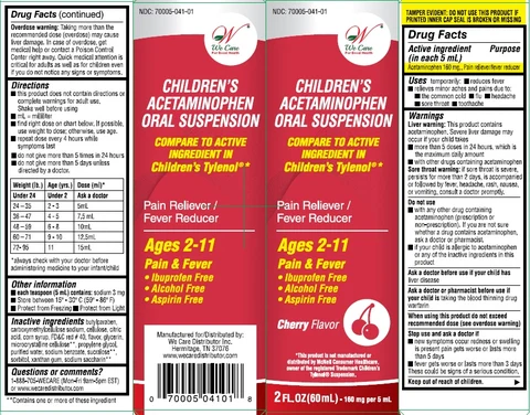 Childrens Acetaminophen packaging