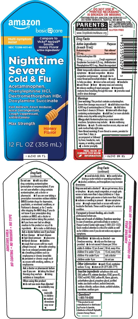basic care nighttime severe cold and flu 포장