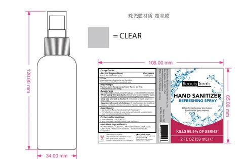 BeautyTreats HAND SANITIZER 포장