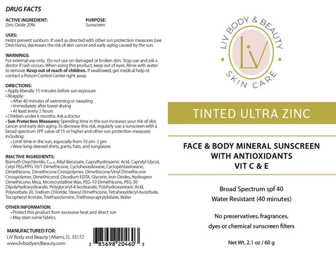 Tinted Ultra Zinc Face and Body packaging