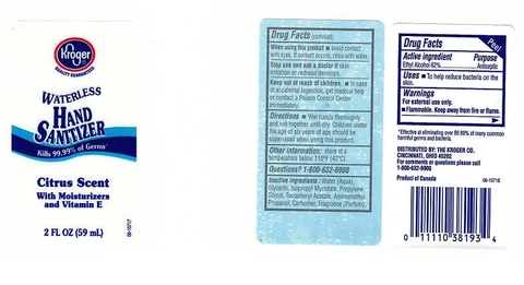 WATERLESS HAND SANITIZERCITRUS SCENT packaging