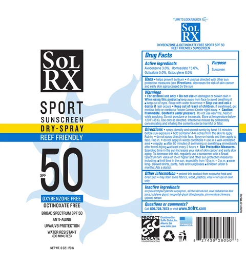 SolRX Sport SPF 50 C-Spray 포장