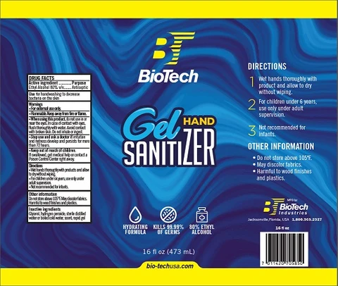 BioTech Gel Hand Sanitizer 포장
