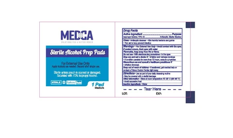 Sterile Alcohol Prep Pads packaging