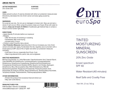 Tinted Moisturizing Mineral Sunscreen packaging