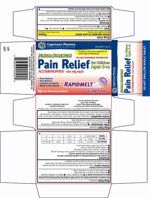 Junior Strength Pain Relief packaging