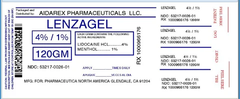 LenzaGel packaging