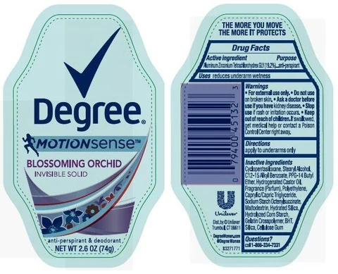 DegreeMotion Sense Blossoming Orchid Antiperspirant and Deodorant 포장