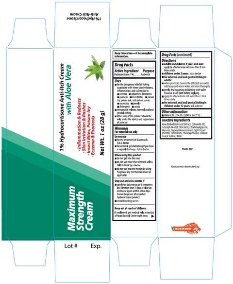 1% Hydrocortisone Anti-itch 포장
