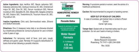10 Parasite Detox 포장