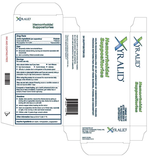 Xyralid Hemorrhoidal packaging