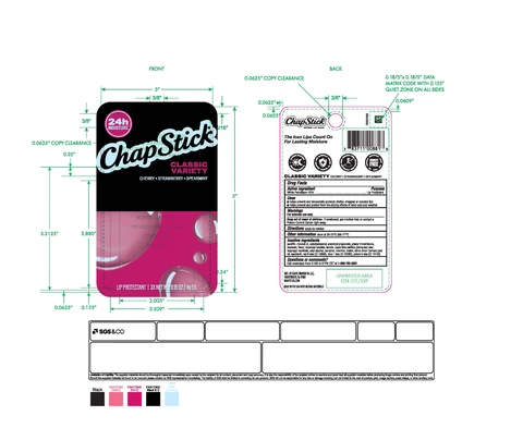 ChapStick Classic Variety Cherry-Strawberry-Spearmint 포장
