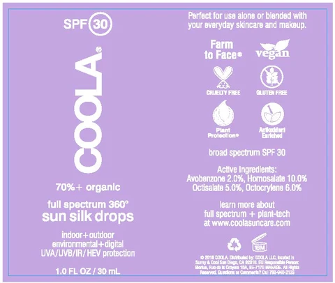 COOLA Full Spectrum 360 Sun Silk DropsSPF 30 packaging