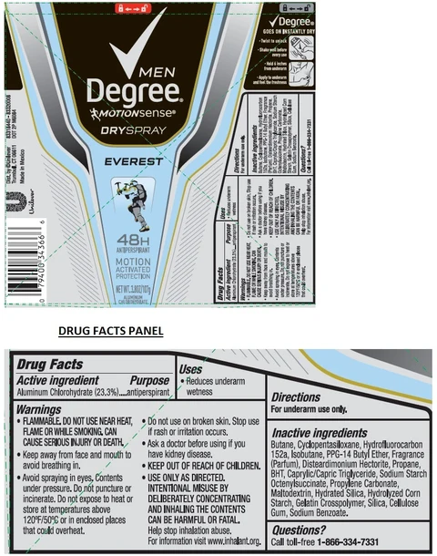 Degree Everest Antiperspirant 포장