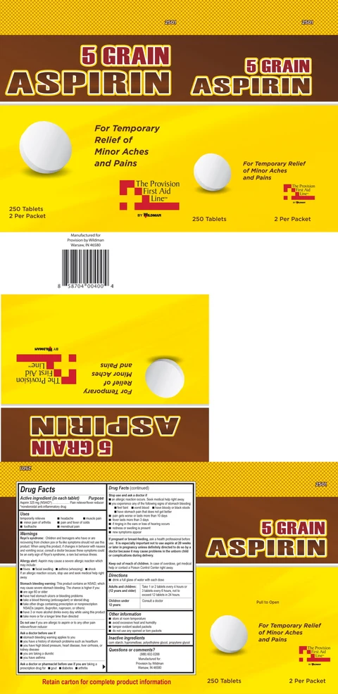 Aspirin 포장