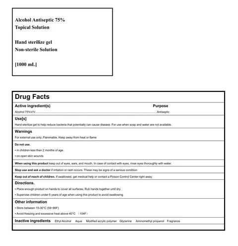 1000 mL Label