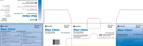 Shur Clens Skin Wound Cleanser 24 Count Single Dose Ampules 포장