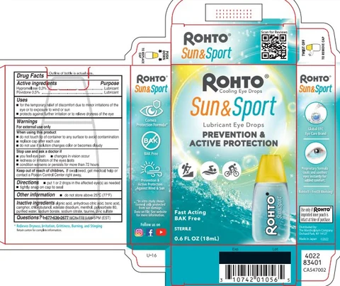 RohtoSun and Sport packaging