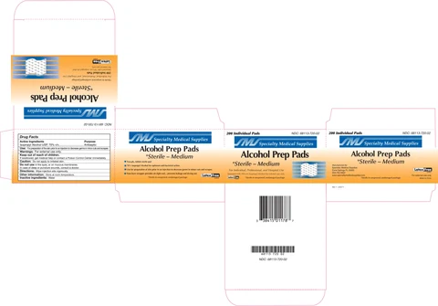 Sterile Alcohol Prep Pad packaging