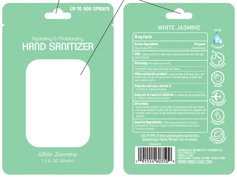 WISH HAND SANITIZER WHITE JSAMINE 포장