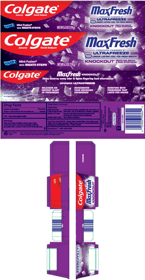 Colgate MaxFresh with Whitening KnockOut Fluoride 포장