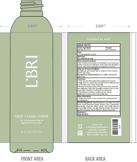 L BRI Deep Clean Toner packaging
