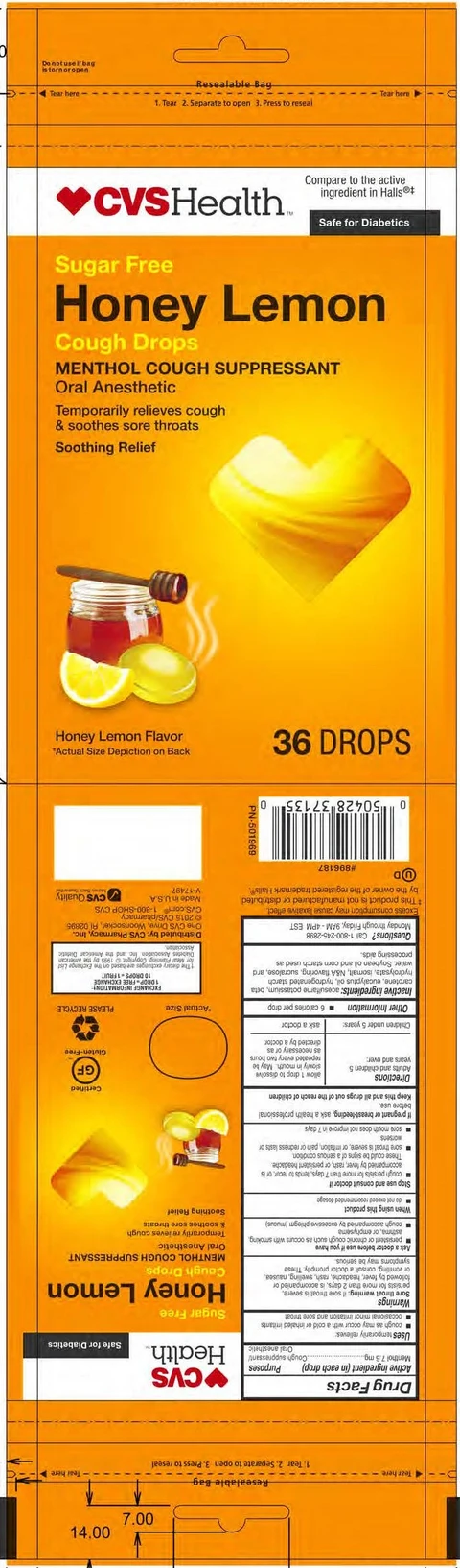 sugar free honey lemon cough drops 포장