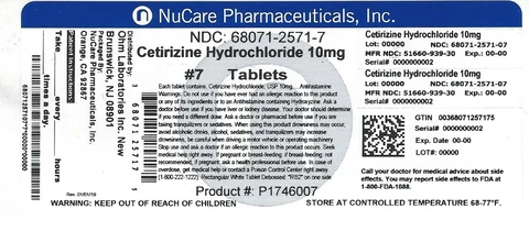 Cetirizine Hydrochloride 포장