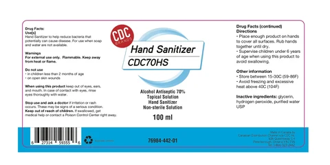 CDC70HS Hand Sanitizer 포장