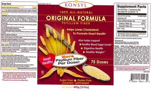 KONSYL Original Formula Psyllium Fiber 포장