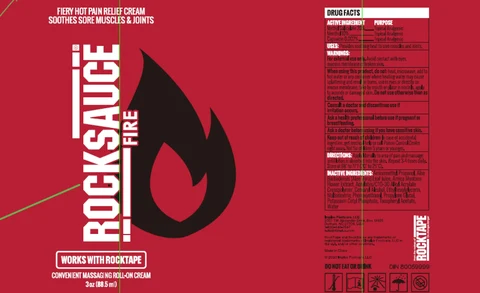RockSauce FIERY HOT PAIN RELIEF packaging